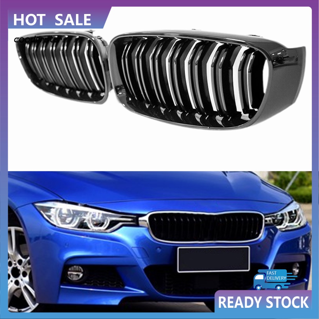 1 CặP LướI TảN NhiệT NướC Trực TiếP MàU Đen GắN Mui Xe Hơi 51137294803 51137294804 Phụ Kiện Chuyên Dụng Cho Xe BMW 3 Series F34 GT 14-16