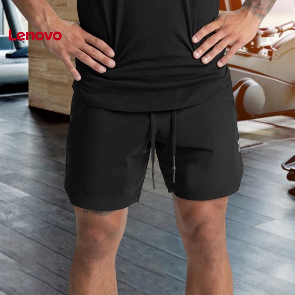 Quần Short Dây Rút Co Giãn Mềm Thoáng Khí Màu Trơn Có Túi In Hình Hoa Hướng Dương Cho Nam