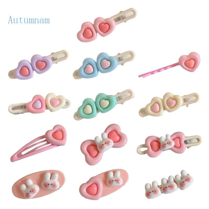 Kẹp Tóc Hình Trái Tim Màu Sắc Ngọt Ngào Cho Nữ
