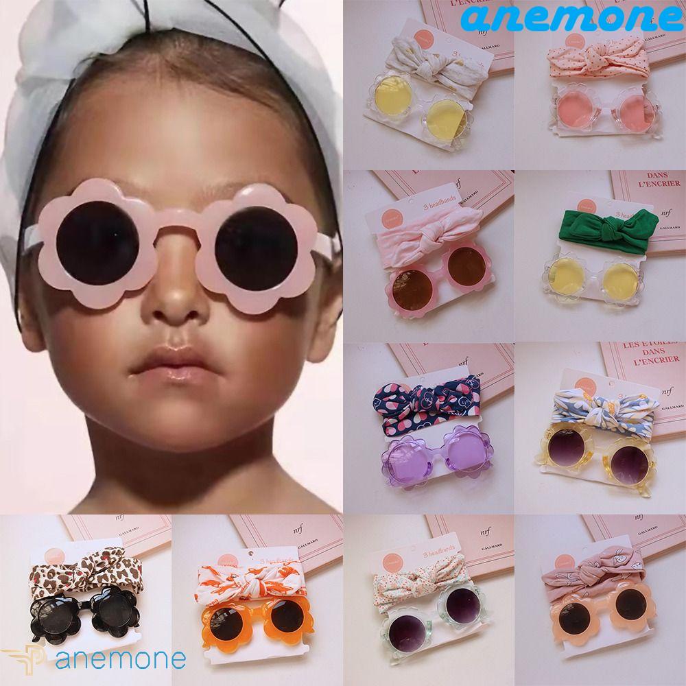 ANEMONE Băng Đô Cài Tóc Hình Hoa Hướng Dương Phong Cách Vintage Cho Bé