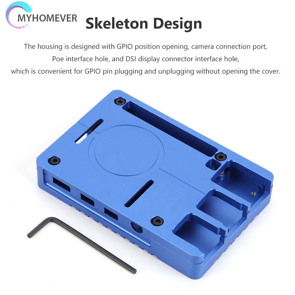 Hộp Làm Mát Bằng Hợp Kim Nhôm CNC Cho Raspberry Pi 4 Model B