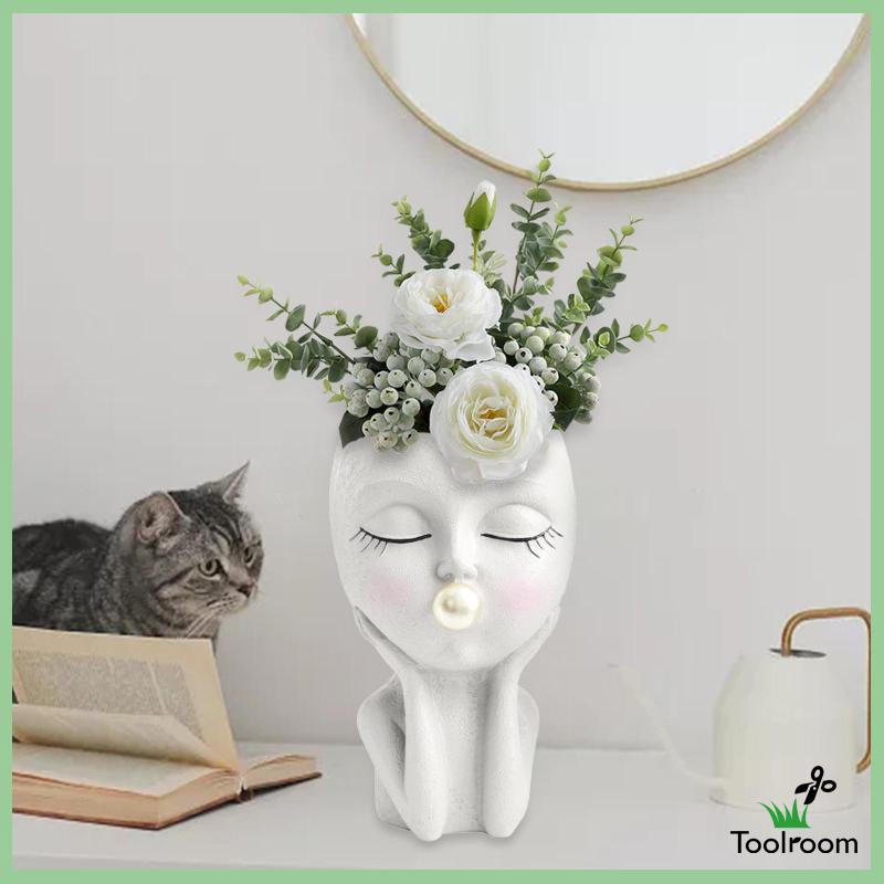 Chậu Trồng Cây Hình Mặt Cười Dễ Thương Có Lỗ Thoát Nước Tiện Dụng Trang Trí Nhà Cửa / Sân Vườn