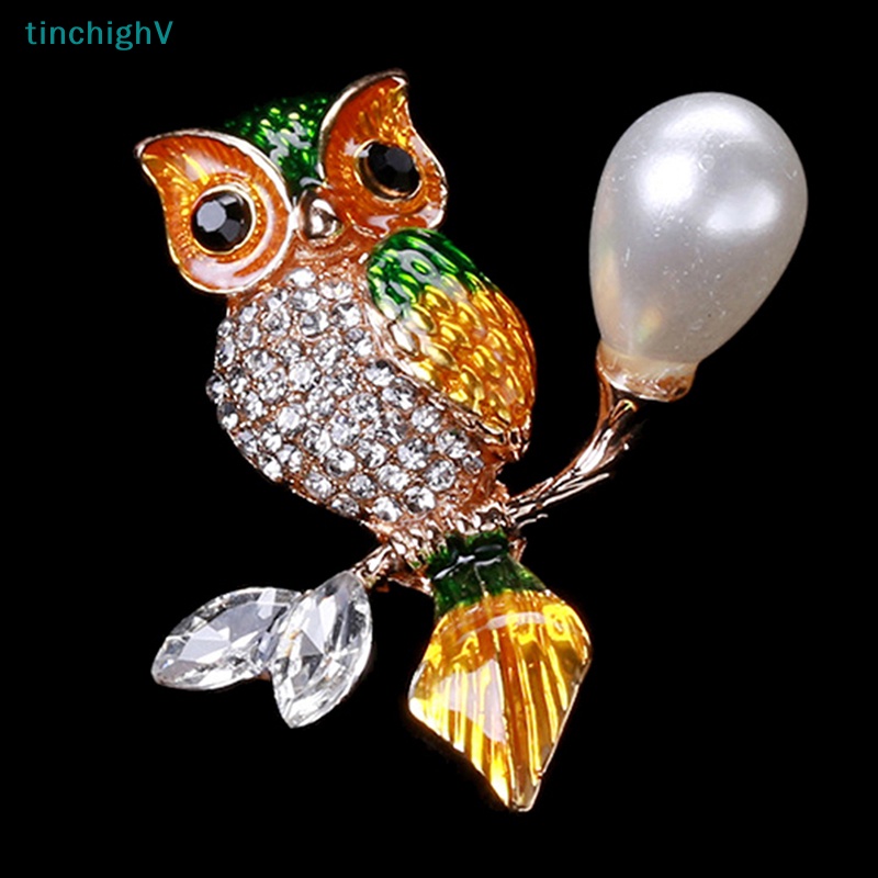 Ghim Cài Áo Hình Chim Cú Đính Đá Cổ Điển Thời Trang Cho Nam Và Nữ