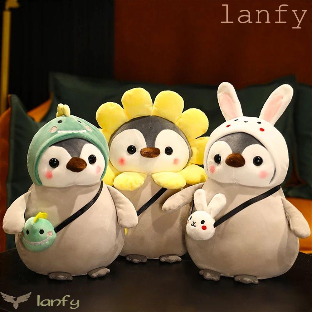 LANFY Chim Cánh Cụt Nhồi Bông Mềm Mại Dùng Để Trang Trí Phòng Bạn Gái