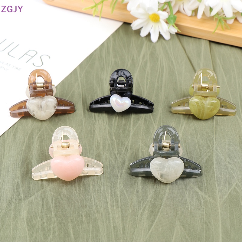 Zgjy Kẹp Tóc Mini Hình Trái Tim Nhiều Màu Sắc Phong Cách Hàn Quốc Cho Nữ Giới Mới