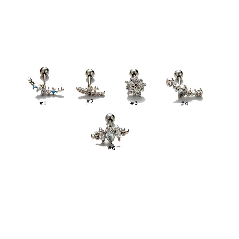 1 Khuyên Tai Dạng Thanh Tạ 20 Bằng Thép Không Gỉ Đính Đá Zircon Mẫu Mới 2023