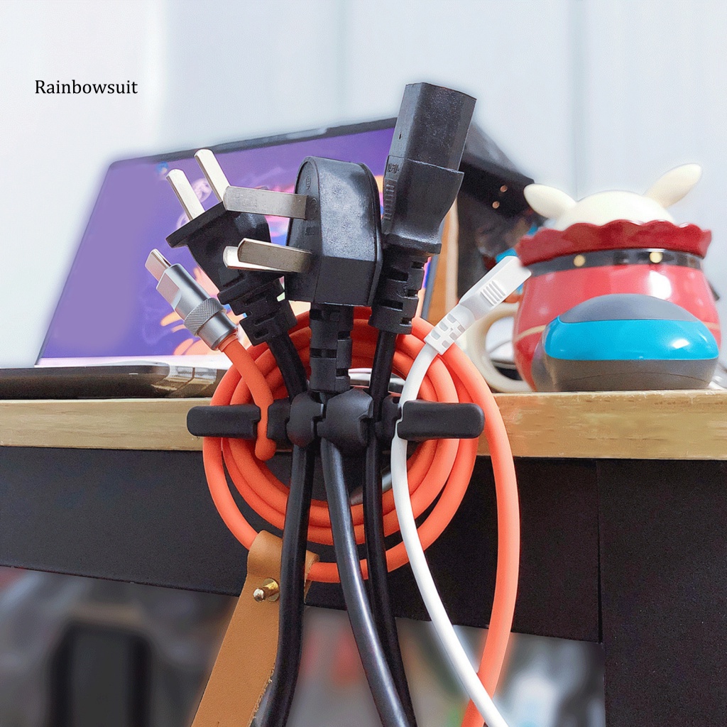 Bộ 10 Kẹp Cố Định Dây Cáp Chống Thấm Nước Tiện Dụng Cho Văn Phòng