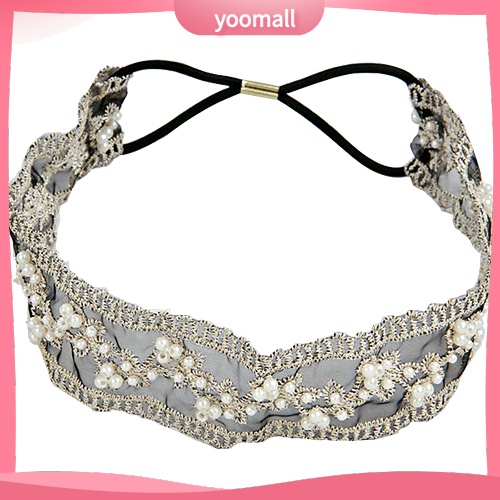 Băng Đô Ren Đính Ngọc Trai Giả Thời Trang Cho Nữ