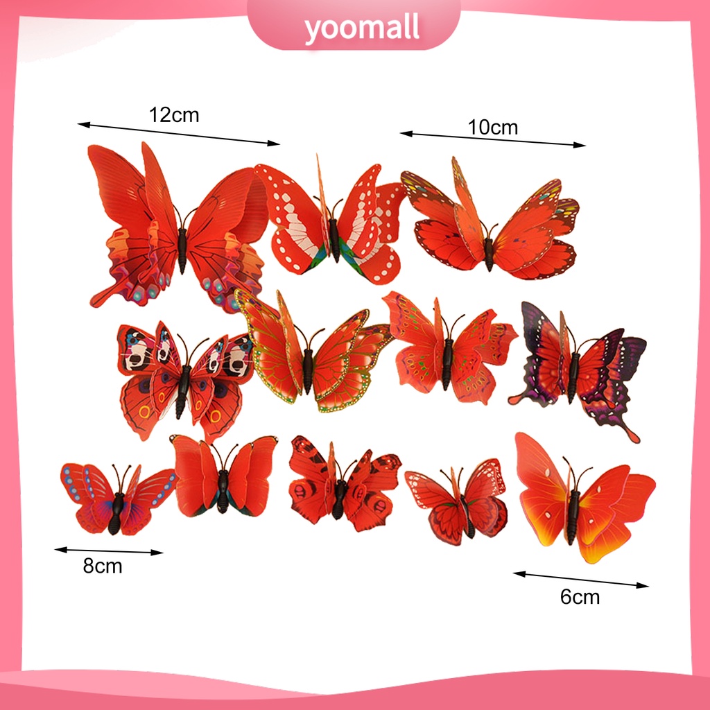 Set 12 Kẹp Tóc Hình Bướm Phong Cách Bohemia Chống Gỉ Dành Cho Đi Biển