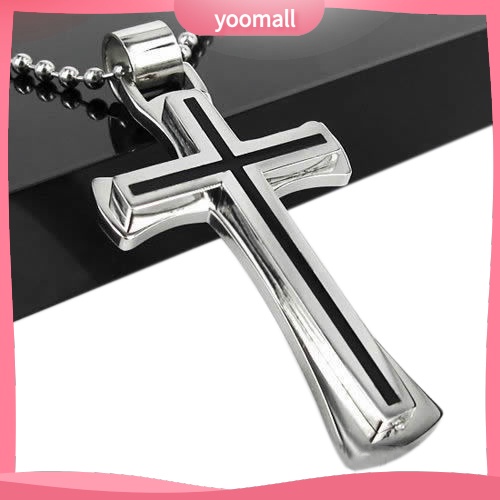 Vòng cổ Thép Không Gỉ Mặt Thánh Giá Thời Trang Dành Cho Nam