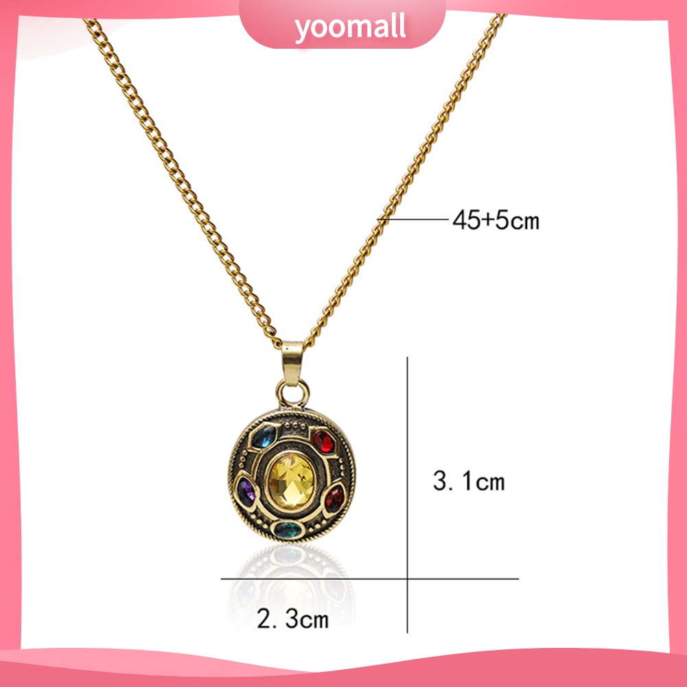 Vòng cổ Mặt Tròn Hình Thanos Infinity Thời Trang