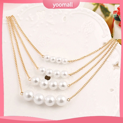 Vòng cổ Đa LớP PhốI HạT NgọC Trai Giả ThờI Trang Cho Nữ