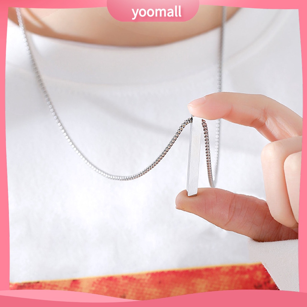 Vòng cổ Bằng Thép Không Gỉ Siêu Nhẹ Màu Sắc Đơn Giản Thời Trang Cho Nam