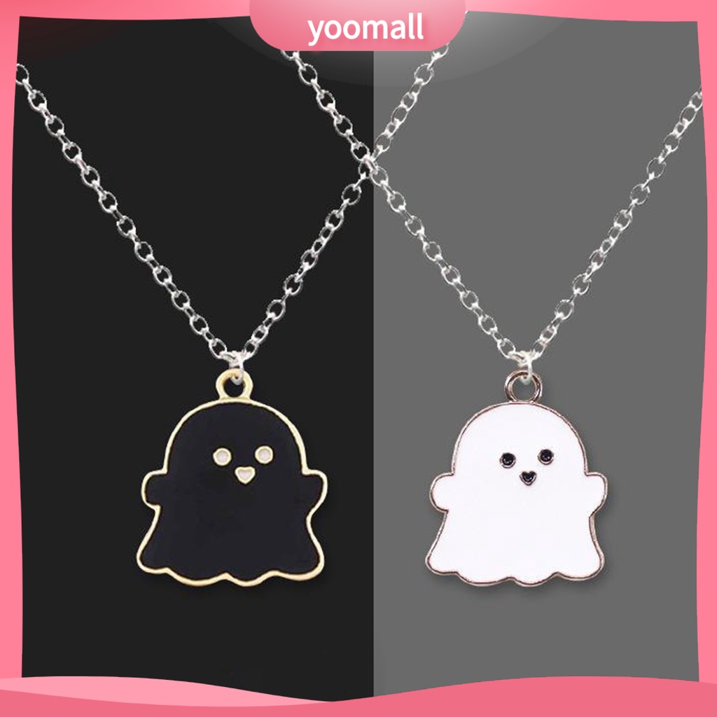 [YM] Vòng cổ Mạ Điện Mặt Hình Con Ma Hoạt Hình Dễ Thương Phù Hợp Làm Quà Halloween Cho Nam Và Nữ