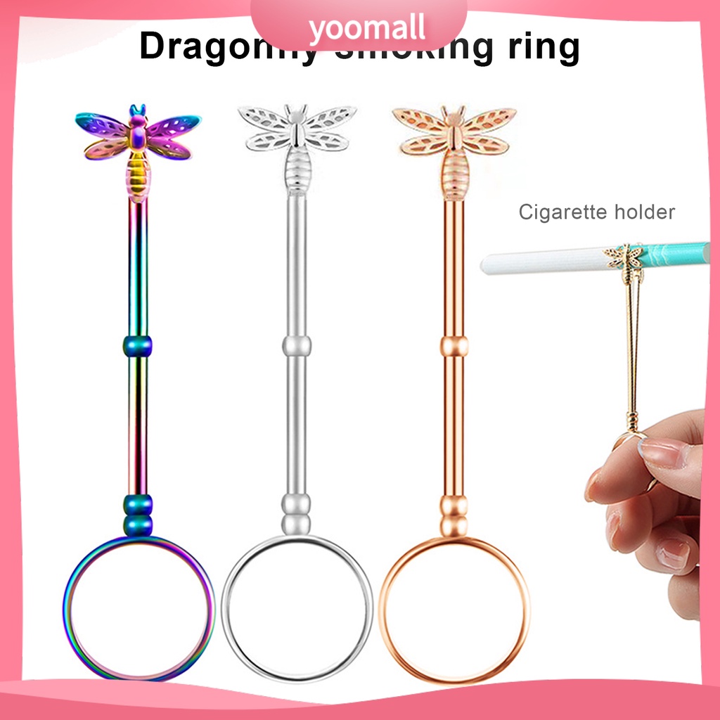 Giá Đỡ Nhẫn Bằng Đồng Hình Chuồn Chuồn Màu Sắc Tươi Sáng Có Thể Điều Chỉnh