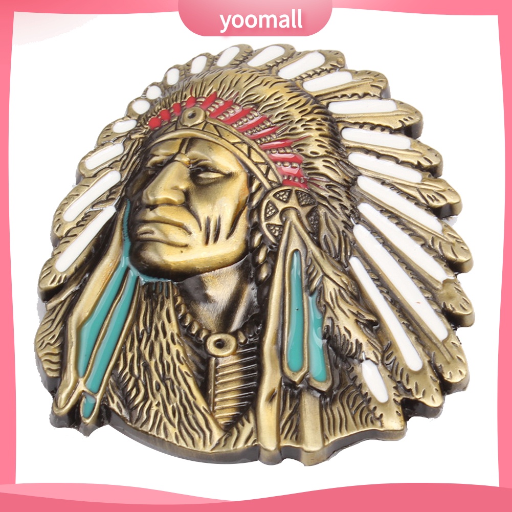 [YM] Huy Hiệu Cài Thắt Lưng Bằng Hợp Kim Hình Lông Vũ Thổ Dân Mỹ Sáng Tạo Kiểu