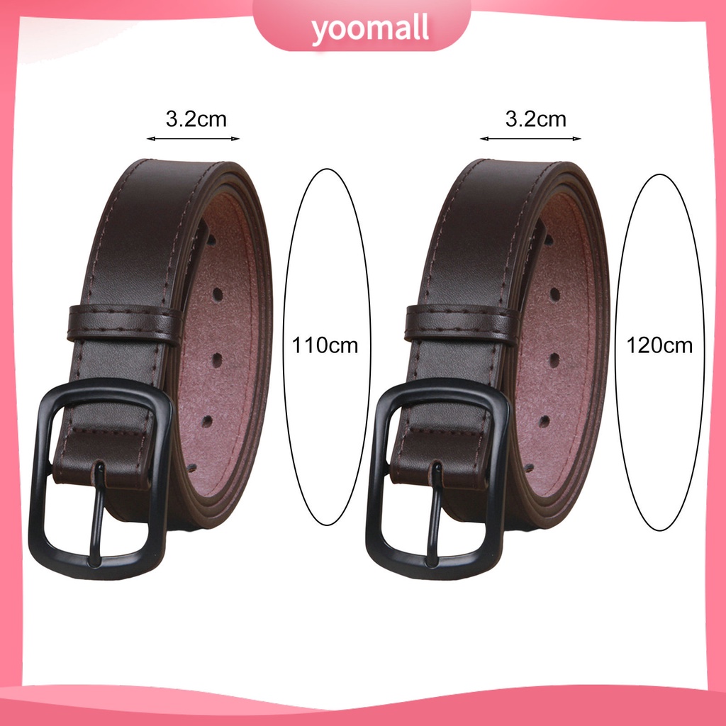 Thắt Lưng Giả Da Nhiều Lỗ Màu Trơn Tùy Chỉnh Thời Trang Cho Nam