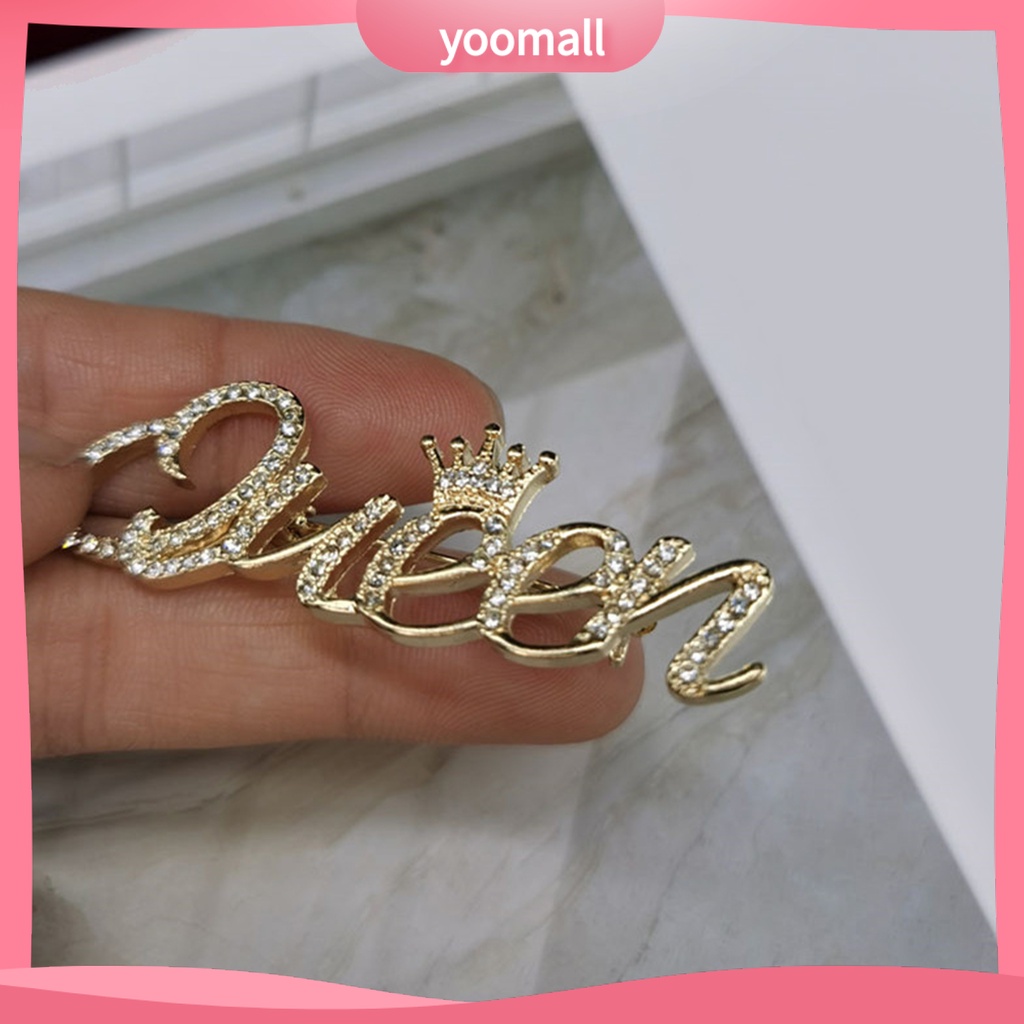 Ghim Cài Áo Hình Vương Miện Đính Đá Thời Trang Cho Nữ