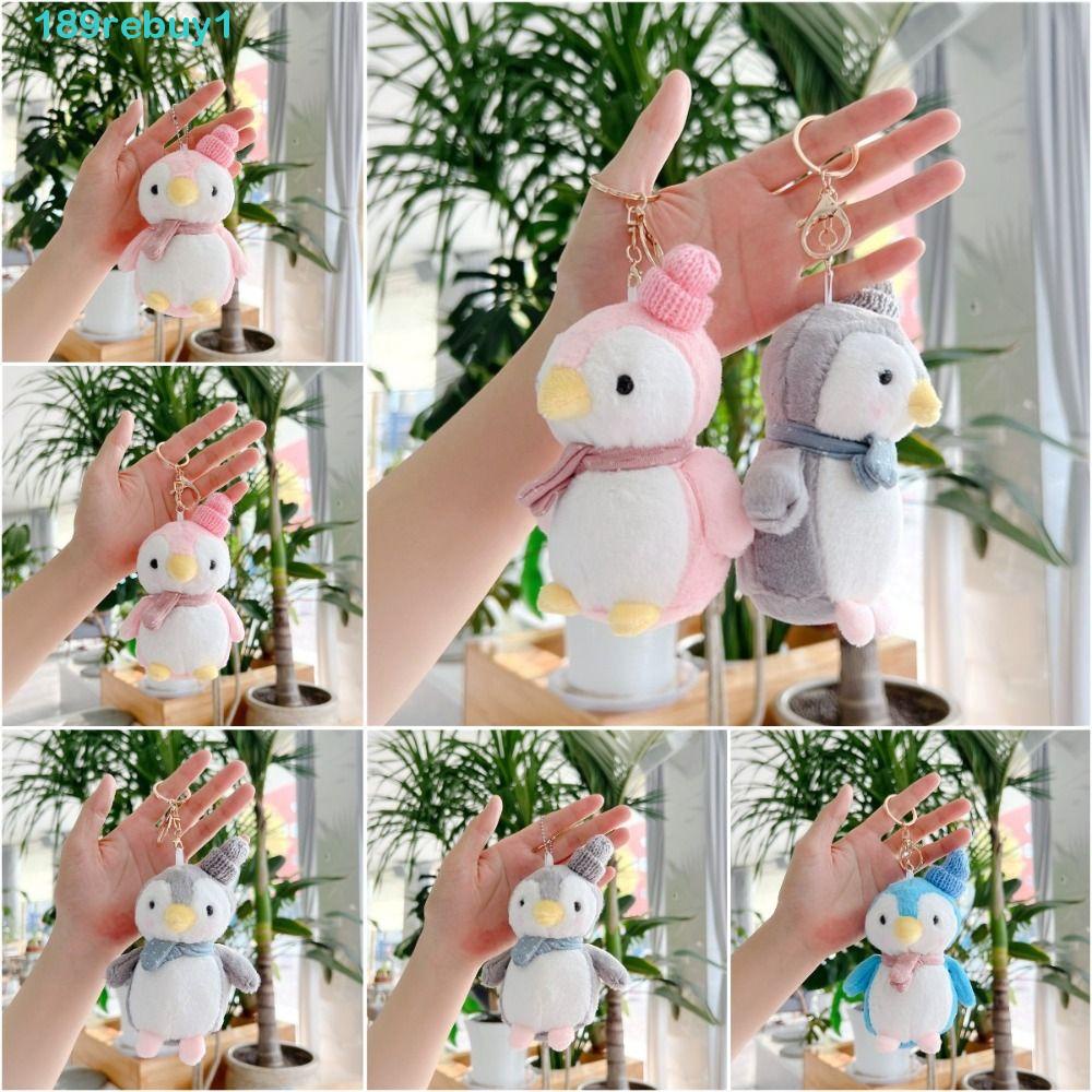 REBUY1 Chim Cánh Cụt Nhồi Bông Mềm Mại Trang Trí Móc Khóa DIY