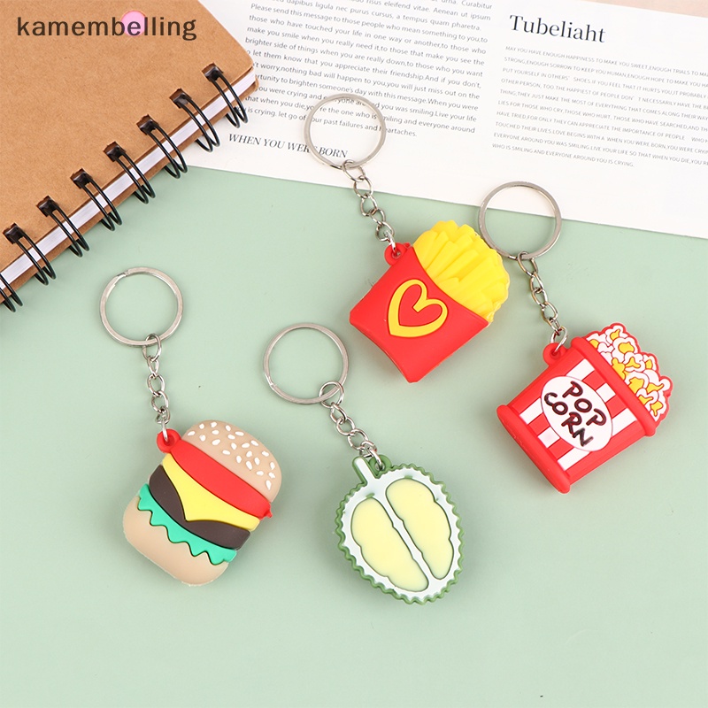 Kamembelling Móc Khóa Hình Thức Ăn Sáng Tạo Bằng PVC Mềm