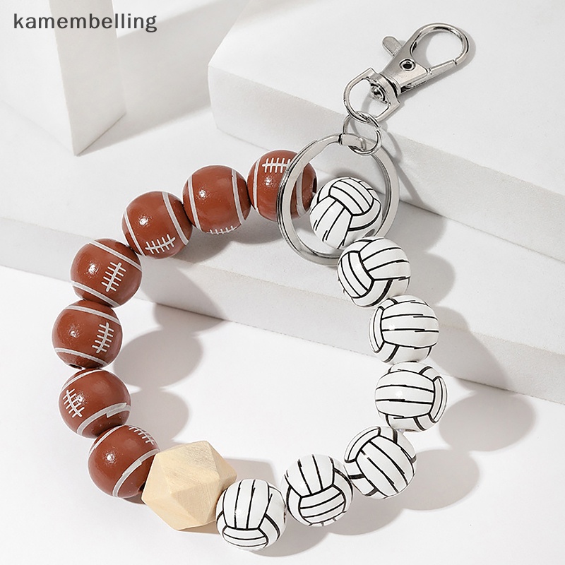 Kamembelling Phụ Kiện Vòng Tay Chuỗi Hạt Gắn Điện Thoại Phong Cách Bóng Chày