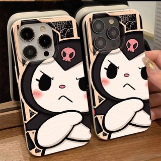 Ốp Lưng Điện Thoại Mềm Nhẹ Như Bao Da Angry Kuromi Dành Cho Iphone 14 Pro Max 13 12 11 7 8 Plus Chống Sốc Họa Tiết Mềm Mại Đa Năng