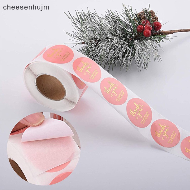 Bộ 500 Miếng Dán Hình Tròn In Chữ Thank You Độc Đáo Trang Trí Sổ Tay / Quà Cưới