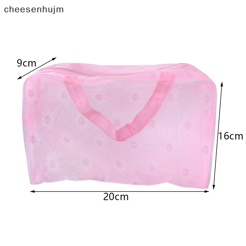 1 Túi Đựng Mỹ Phẩm Bằng PVC Trong Suốt Chống Nước Có Khóa Kéo Cho Nữ