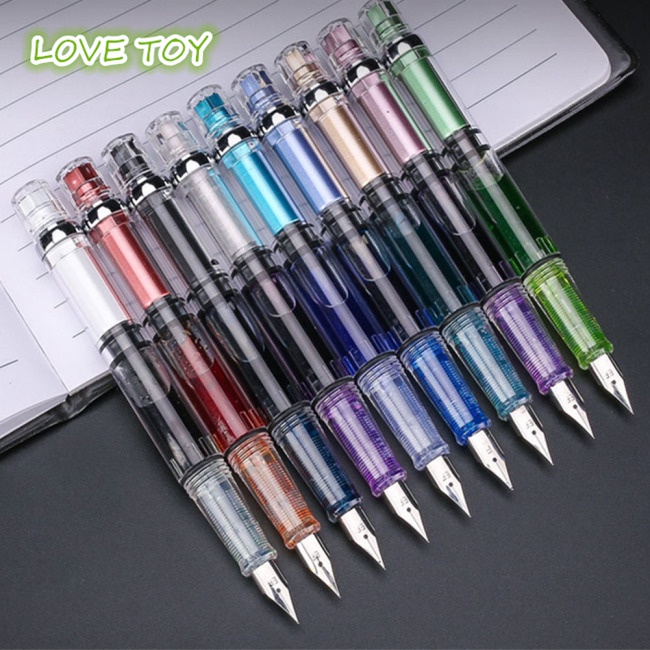 Hộp Đựng Bút Pít Tông Bằng Nhựa Trong Suốt Nhiều Màu