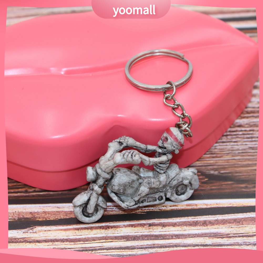 [YM] Móc Chìa Khóa Xe Máy Skeleton Cưỡi Mô Tô Trang Trí Túi Xách