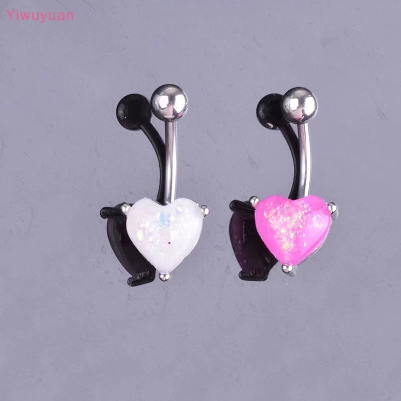 Khuyên Rốn Thép Không Gỉ Hình Trái Tim Thời Trang Mới