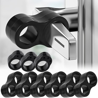Đệm Chặn Cửa Chống Sốc / Va Chạm / Không Cần Khoan Bằng PVC Màu Đen Tiện Dụng