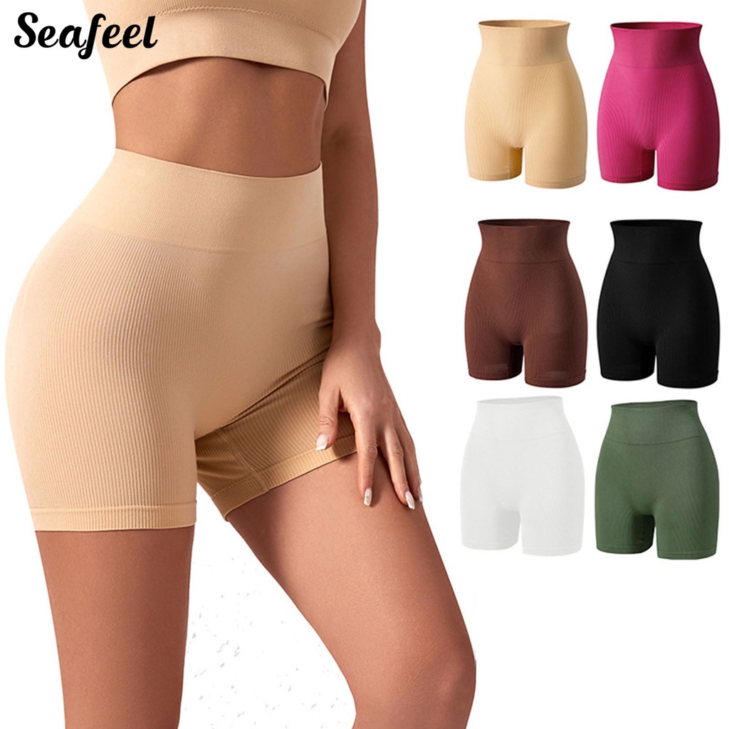 Quần Sooc Lưng Thun Co Giãn Thoáng Khí Bảo Vệ Bụng An Toàn Cho Nữ