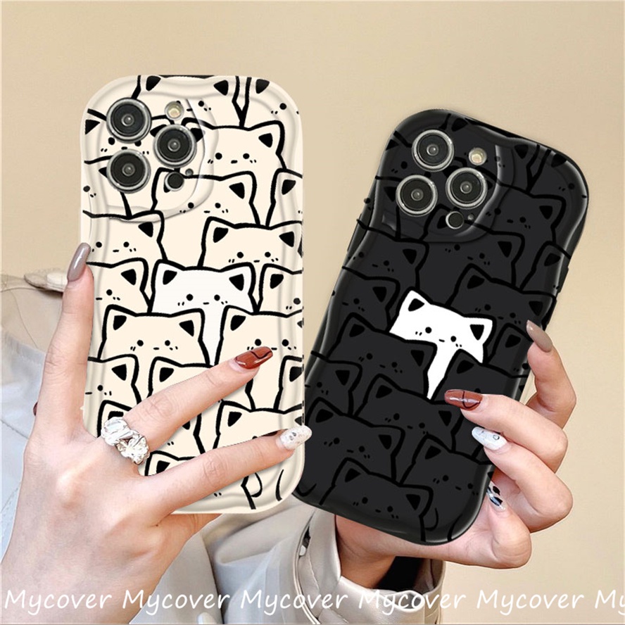 Ốp Điện Thoại Silicone Mềm Chống Sốc In Hình Mèo Cho iPhone 11 12 13 14 Pro Max X Xr Xs 8 7 6 Plus SE 2020