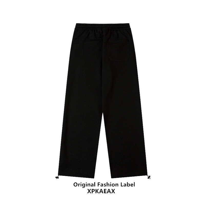 Quần Dài Ống Rộng Chất Liệu Da Lộn Thêu Họa Tiết Phong Cách Hip Hop Đường Phố Cho Nam