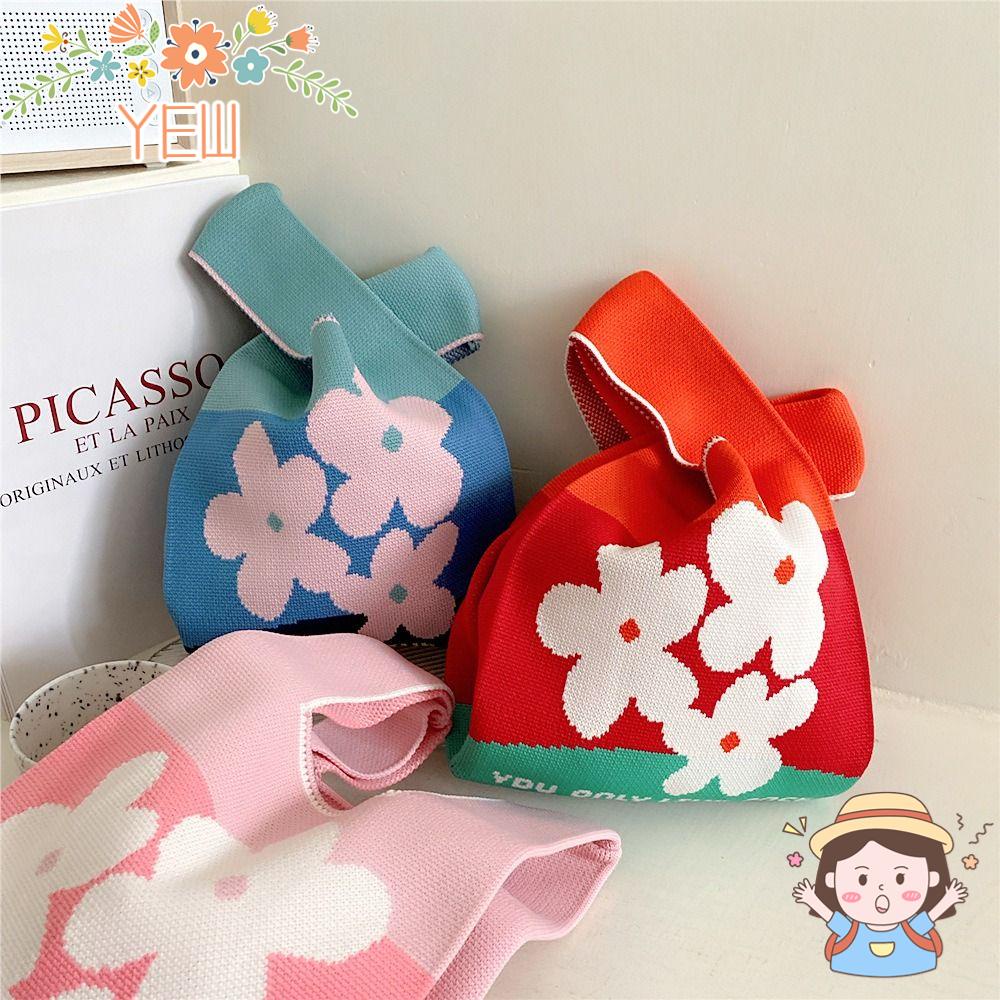 Túi Mua Sắm Mini Họa Tiết Kẻ Sọc Màu Sắc Xinh Xắn Cho Nữ