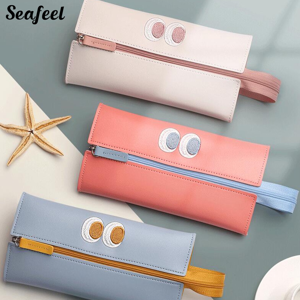 Túi Đựng Bút Bằng Da Sức Chứa Lớn Cho Nữ Sinh