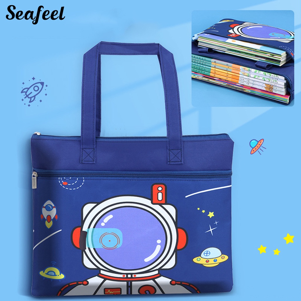 Túi Đựng Tài Liệu Họa Tiết Hoạt Hình Có Khóa Kéo Tiện Dụng