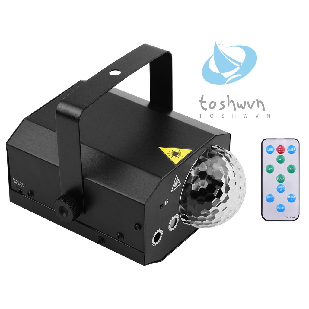 Đèn LED Chiếu Sân Khấu Tạo Hiệu Ứng Âm Thanh Kèm Điều Khiển Từ Xa Tay Cầm Chữ U Độc Đáo Tiện Dụng