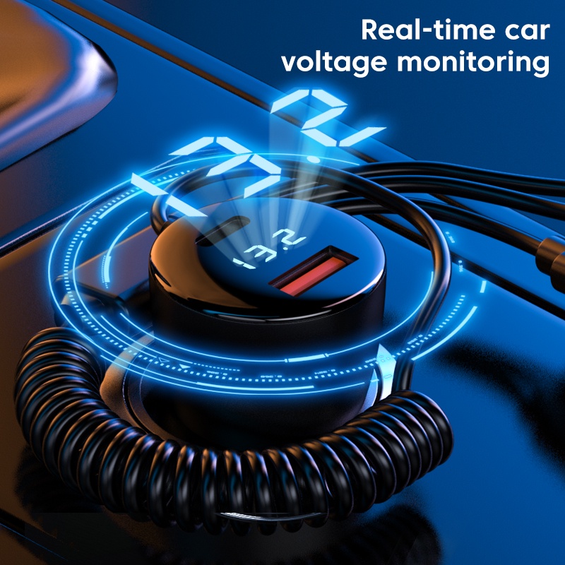 Tẩu Sạc Nhanh PD USB C 230W 3 Trong 1 Cho Samsung Huawei