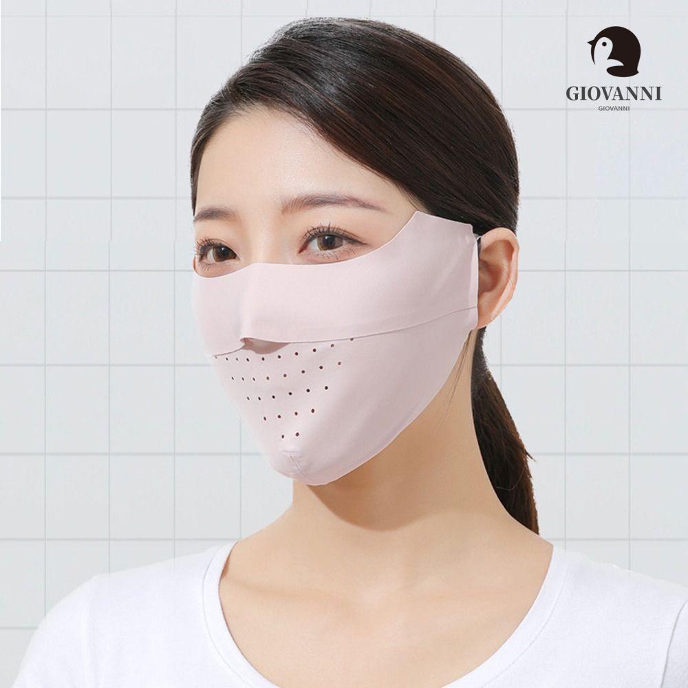 Goivanni Mặt Nạ Chống Nắng Bằng Lụa Lạnh Màu Trơn Bảo Vệ Mắt Kiểu Dáng Thể Thao Thời Trang