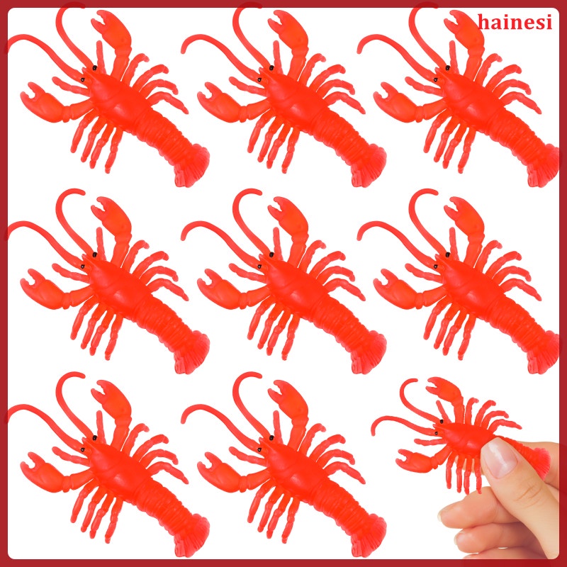 Set 12 Mô Hình Tôm Hùm Bằng Nhựa Đồ Chơi Cho Bé