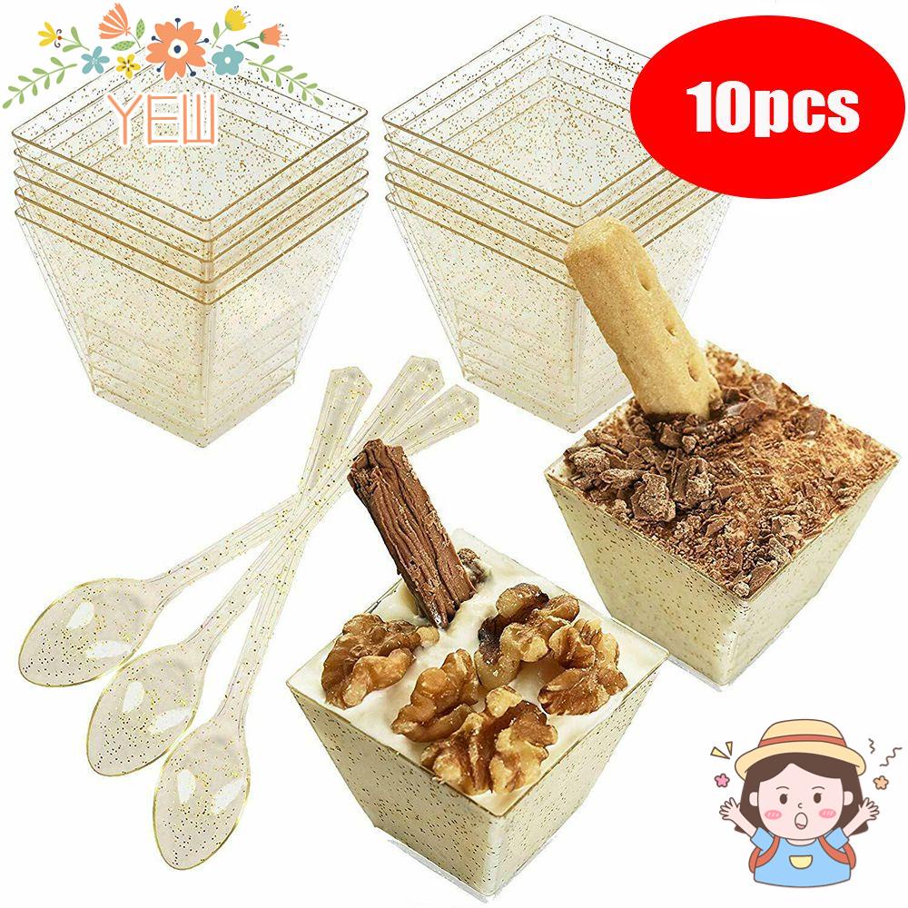 Set 10 / 30 / 50 Cốc Đựng Bánh Mousse Trong Suốt 60ml Tiện Dụng Cho Nhà Bếp / Bữa Tiệc DIY