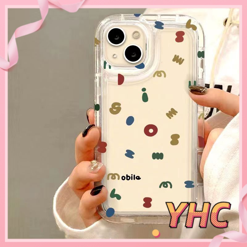 Ốp lưng iPhone Chữ cái, graffiti màu, túi khí chống chấn động, camera bảo vệ, vỏ điện thoại silicon Cho Iphone 6 / 6S / 6splus / se / 7 / 7plus / 8 / 8plus / X / xs / xsmax / 11 / 12 / 13 / 14 / Plus / pro / pro max-746