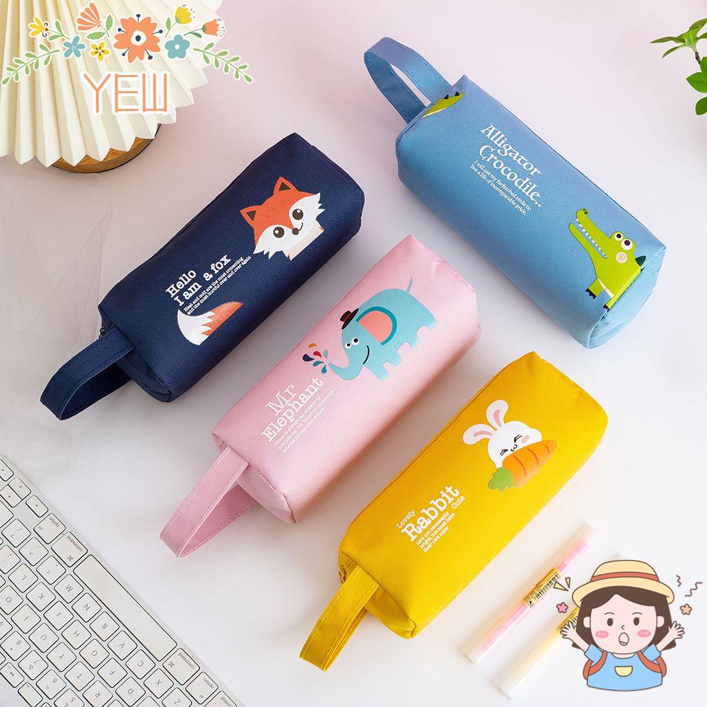 Túi Đựng Bút Hai Lớp Đa Năng Chống Thấm Nước Họa Tiết Hoạt Hình Dễ Thương