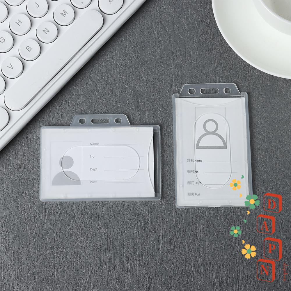 Set 5 Bao Đựng Thẻ ID Bằng Nhựa Cứng Trong Suốt Đa Năng DAPHS