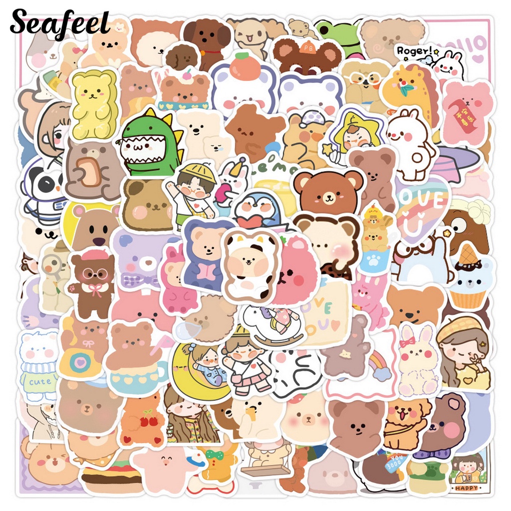 Set 100 Sticker Hoạt Hình Dán Đa Năng