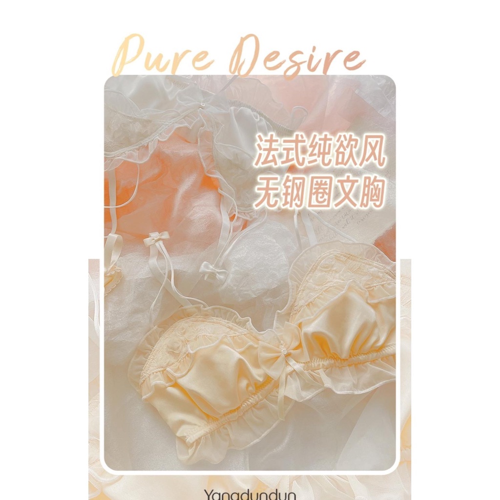 Áo Ngực Không Gọng Phối Ren Phong Cách Lolita Dễ Thương Cho Nữ