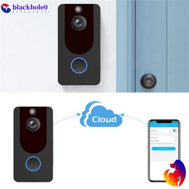 Chuông Cửa Có Camera An Ninh Kết Nối Wifi Thông Minh BH V7 Hd 1080p 1080p