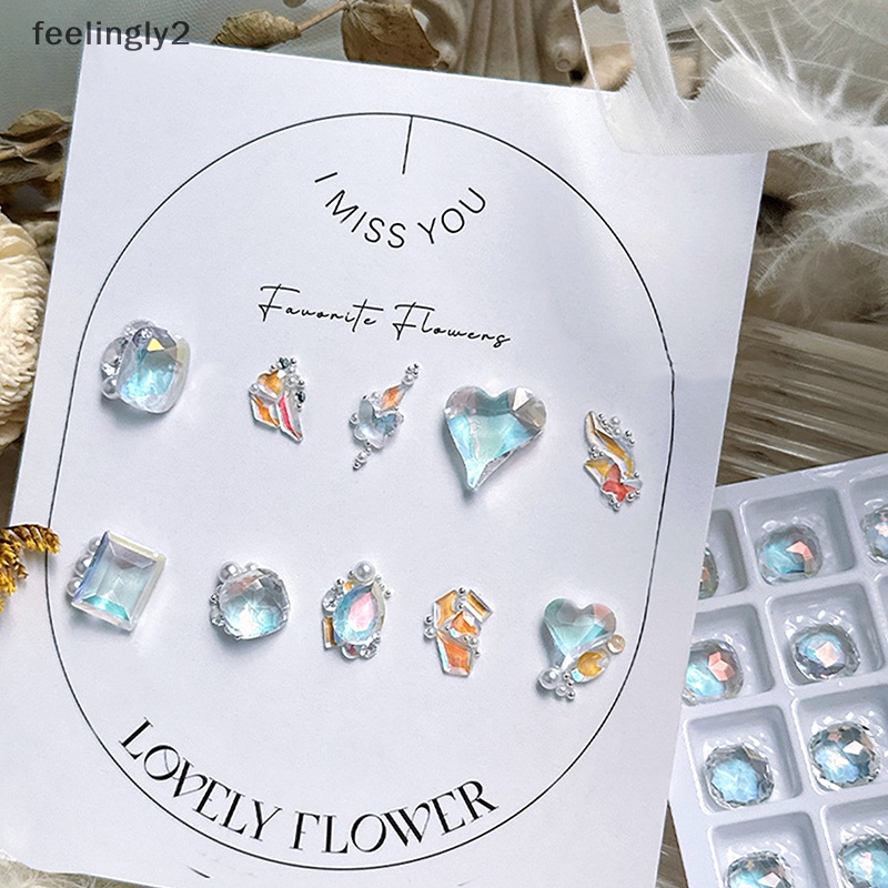 [Hàng Có Sẵn] Phụ Kiện Đính Trang Trí Móng Tay Nghệ Thuật Hình Sao Biển / Trái Tim Đính Đá Pha Lê Dạng Nhấn (F)